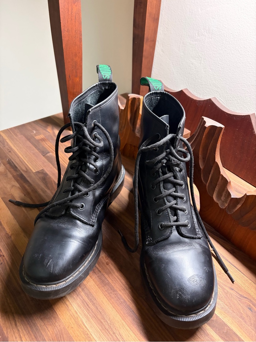 Men's Black Leather Lace-Up Ankle Boots